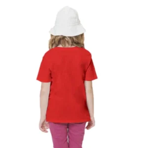 Girls Cotton Rowdy Baby Half Sleeve TShirt (Red) – view 2