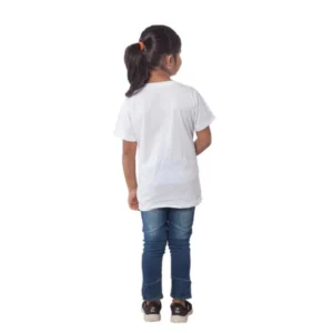 Girls Cotton Drama Queen Half Sleeve TShirt (White) – view 2