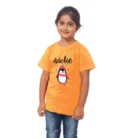 Girls Cotton Adelie Half Sleeve TShirt (Mustard) – view 4
