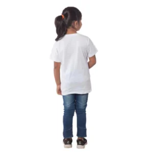 Girls Cotton Tribal Half Sleeve TShirt (White) – view 2
