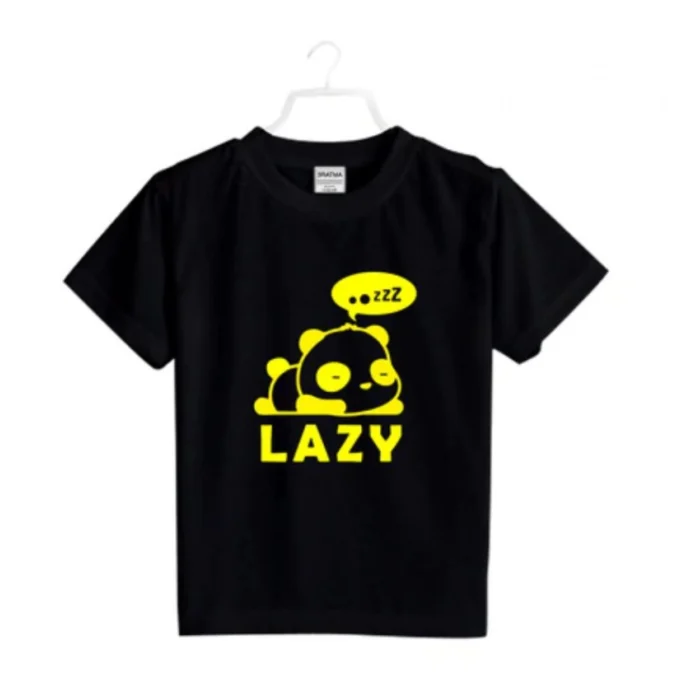 Boys Cotton Lazy Half Sleeve TShirt (Black) – view 2