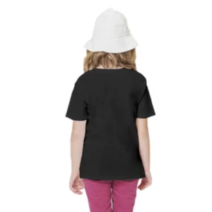 Girls Cotton Baby Shark Half Sleeve TShirt (Black) – view 2
