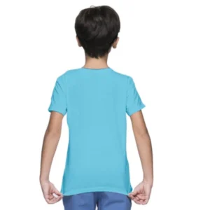 Boys Cotton Baby Shark Half Sleeve TShirt (Blue) – view 2