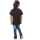 Girls Cotton Cat Half Sleeve TShirt (Black) – view 2