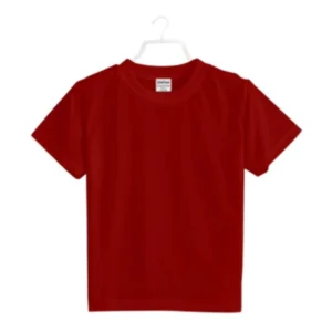 Boys Cotton Plain Half Sleeve TShirt (Maroon) – view 2
