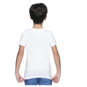 Boys Cotton Baby Shark Half Sleeve TShirt (White) – view 2