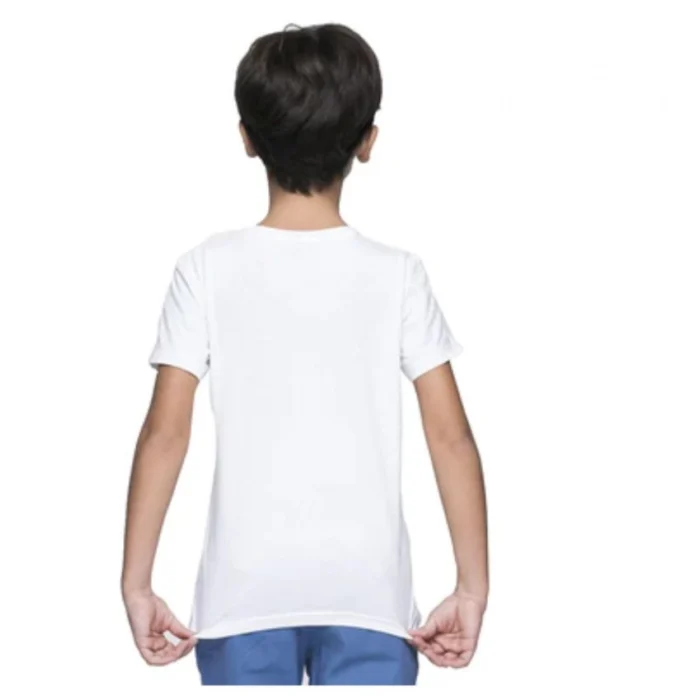 Boys Cotton Baby Shark Half Sleeve TShirt (White) – view 2