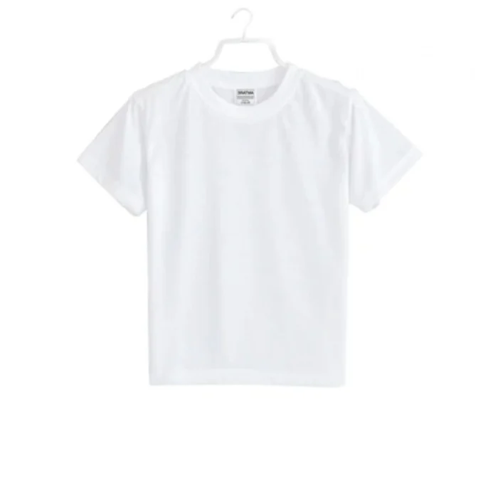 Boys Cotton Plain Half Sleeve TShirt (White) – view 3