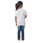 Girls Cotton Princess Half Sleeve TShirt (White) – view 2