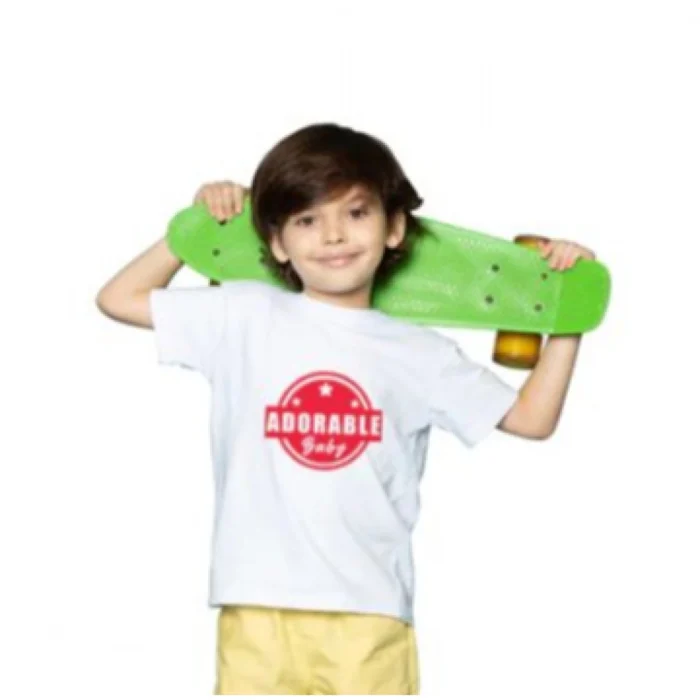 Boys Cotton Adorable Baby Half Sleeve TShirt (White) – view 4