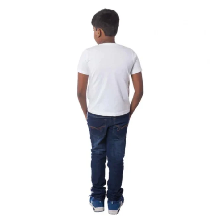 Boys Cotton Off Road Adventure Half Sleeve TShirt (White) – view 3