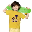 Boys Cotton Lazy Half Sleeve TShirt (Mustard) – view 4