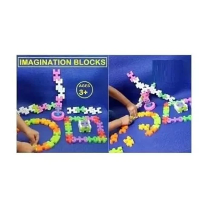 44_Pcs Set Imagination Puzzle Block Set | Plastic | Educational Toys | 3+ Years – view 2