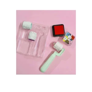 Pack Of_2 Roller Seal Stamp with Ink pad For DIY Kids Handle Rubber Stamp | Plastic | Stationery | 3+ Yea – view 2