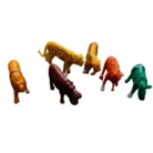 6_Pcs Set Wild Animals | PVC | Toys| 1+ Years