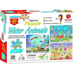 120_Pcs Jigsaw Puzzle Water Animals Set | Cardboard | Educational Toys | 4+ Years – view 2