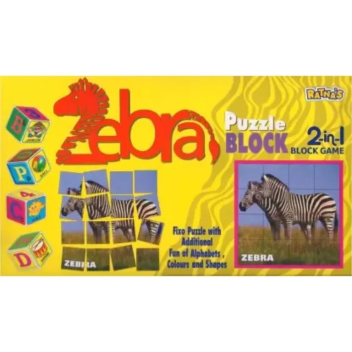 53860472859_3fab568d03_o_d-1000x1000-1.webp 2 In 1 Zebra Puzzle And Blocks | Cardboard | Educational Toys | 3+ Years