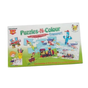 2 In 1 Puzzle & Colors-Transport | Cardboard | Educational Toys| 3+ Years