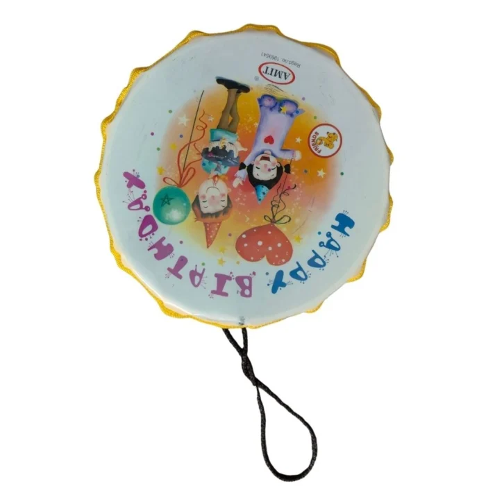Happy BirthDay Theme Printed Musical Dhol | Plastic Toys| 6+ Months – view 3