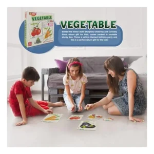 4_Pcs Set Vegetable Puzzles | Cardboard | Educational Toys | 3+ Years – view 2