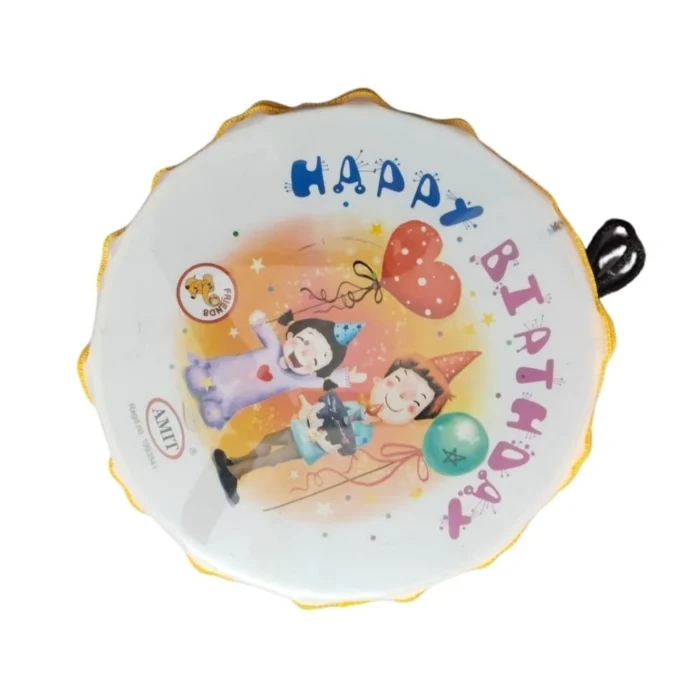 Happy BirthDay Theme Printed Musical Dhol | Plastic Toys| 6+ Months – view 4