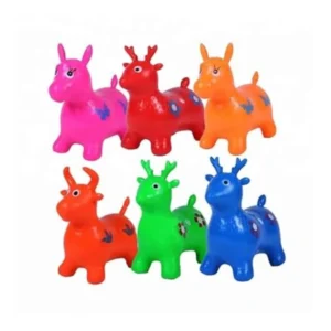 Plastic Inflatable Jumping And Riding Horse Air Animal Shape Jumping Toys (Multicolor ) – view 2