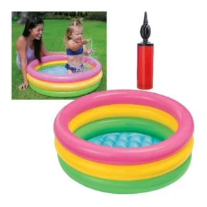 Plastic Bath Tub With Pump 2 Ft Round For Kids (Multicolor ) – view 2