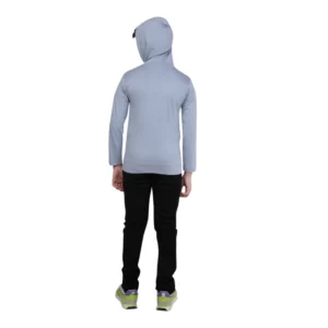 Boy’s Cotton Printeded Hooded Neck Hoodies (Steel Blue) – view 2