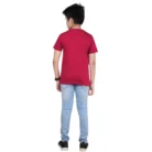 Boy’s Cotton Grapic Printed Round Neck T-Shirt (Marron) – view 2