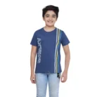 Boy’s Cotton Grapic Printed Round Neck T-Shirt (Blue)