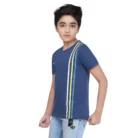 Boy’s Cotton Grapic Printed Round Neck T-Shirt (Blue) – view 3