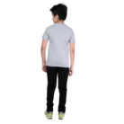 Boy’s Cotton Grapic Printed Round Neck T-Shirt (Grey Melange) – view 2