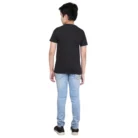 Boy’s Cotton Grapic Printed Round Neck T-Shirt (Black) – view 2