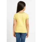 Girl’s Cotton Printeded Round Neck T-Shirt (Yellow) – view 5