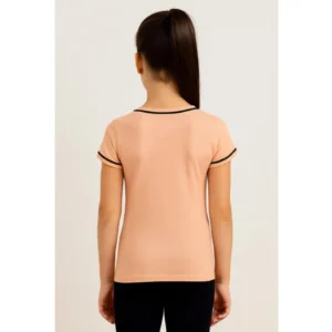 Girl’s Cotton Printeded Round Neck T-Shirt (Sandal Beach) – view 2