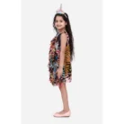 Girl’s Chiffon Ruffled Sleeveless Dress (Black) – view 4