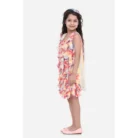 Girl’s Chiffon Ruffled Sleeveless Dress (Multicolor) – view 3