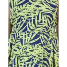 Girl’s Polyester Crepe & Net Printed Sleeveless Dress (Yellow-Blue) – view 3