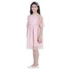 Girl’s Net Printed Sleeveless Dress (Blush Pink) – view 5