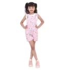 Girl’s Inner- Cotton Printed Sleeveless Dungaree (Light Pink) – view 5