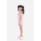 Girl’s Inner- Cotton Printed Sleeveless Dungaree (Light Pink) – view 3