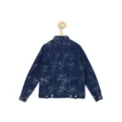 Girl’s Denim Washed Flutter Jacket with Crinkle (Blue) – view 3