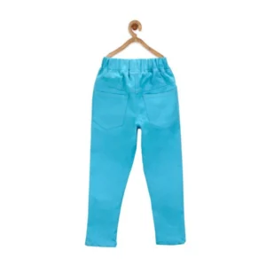 Girl’s Denim Solid Elasticated Jeggings cum Jeans (Blue) – view 2