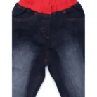 Girl’s Denim Ribbed Elasticated Jeans (Black) – view 4