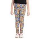 Girl’s Cotton Lycra Floral Elasticated Jeggings (Multicolor) – view 5