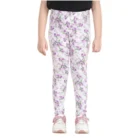 Girl’s Cotton Lycra Floral Elasticated Jeggings (Lavender) – view 5