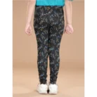 Girl’s Cotton Lycra Floral Elasticated Jeggings (Multicolor)