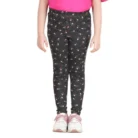 Girl’s Cotton Lycra Floral Elasticated Jeggings (Multicolor) – view 5