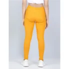 Girl’s Cotton Lycra Solid Elasticated Jeggings (Mustard) – view 4