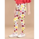 Girl’s Cotton Lycra Floral Elasticated Jeggings (Multicolor) – view 4
